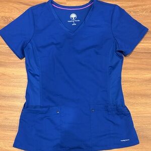 Healing Hands Women's Royal Blue Scrub Top
